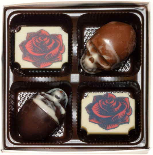 4-Piece Skulls & Roses